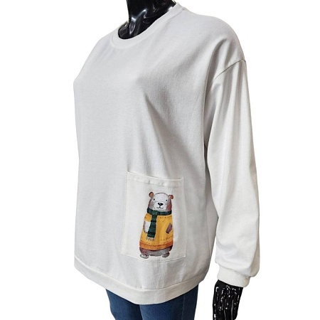 Свитшот 8916-1 белый