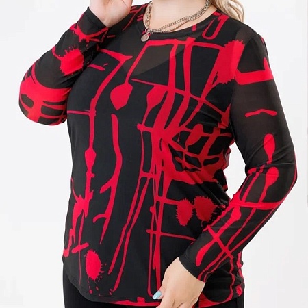 Лонгслив 15187 красный