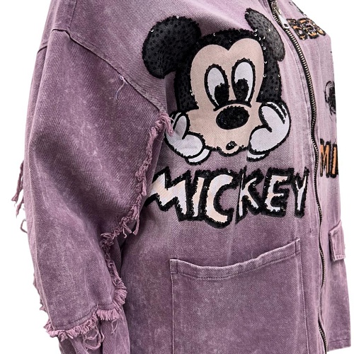 Куртка джинсовая Y5392 сиреневый