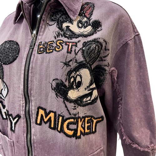 Куртка джинсовая Y5392 сиреневый