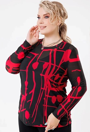 Лонгслив 15187 красный