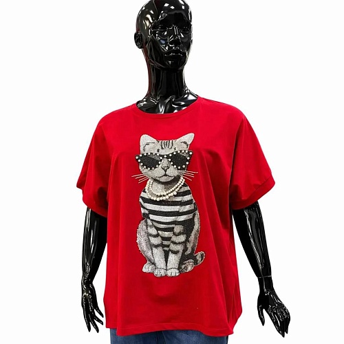 Футболка 7705 красная